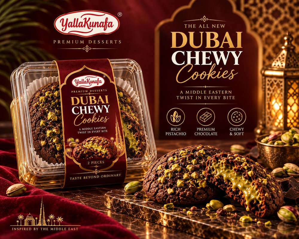 Dubai Chewy Cookies — Yalla Kunafa